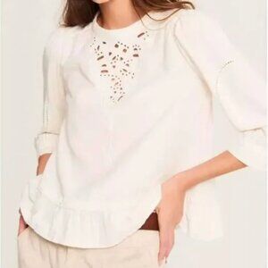 ba&sh Lola Embroidered Blouse Sz 1